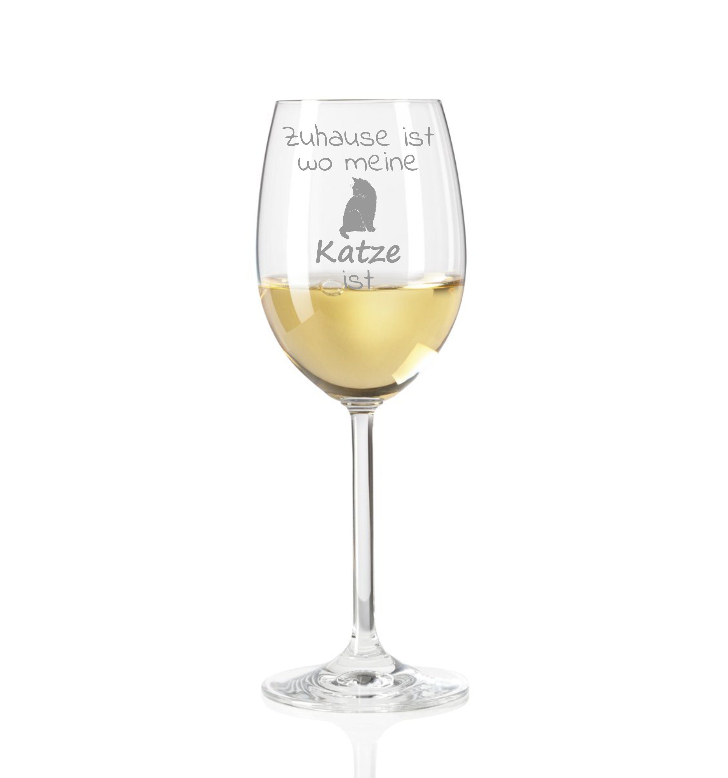 KS Laserdesign Weißweinglas »Leonardo Weinglas mit Gravur '' zuhause ist wo  meine Katze ist ''«, TEQTON Glas, Geschenkidee, beste Freunde & Freundin,  Geburtstag, Muttertag online kaufen | OTTO