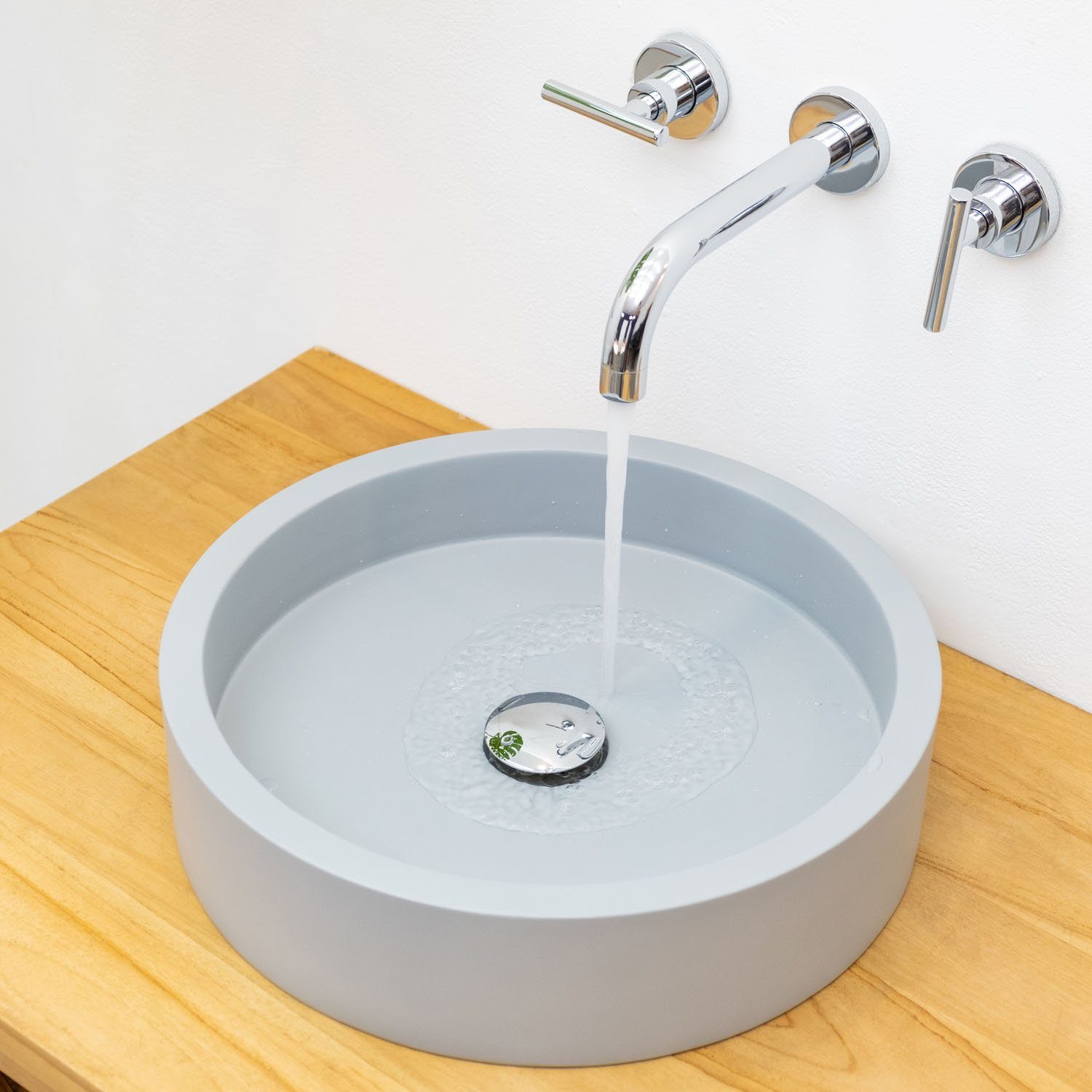 wohnfreuden Aufsatzwaschbecken »Terrazzo Waschbecken Archi 40 cm grau rund«  (Kein Set), 125518 online kaufen | OTTO