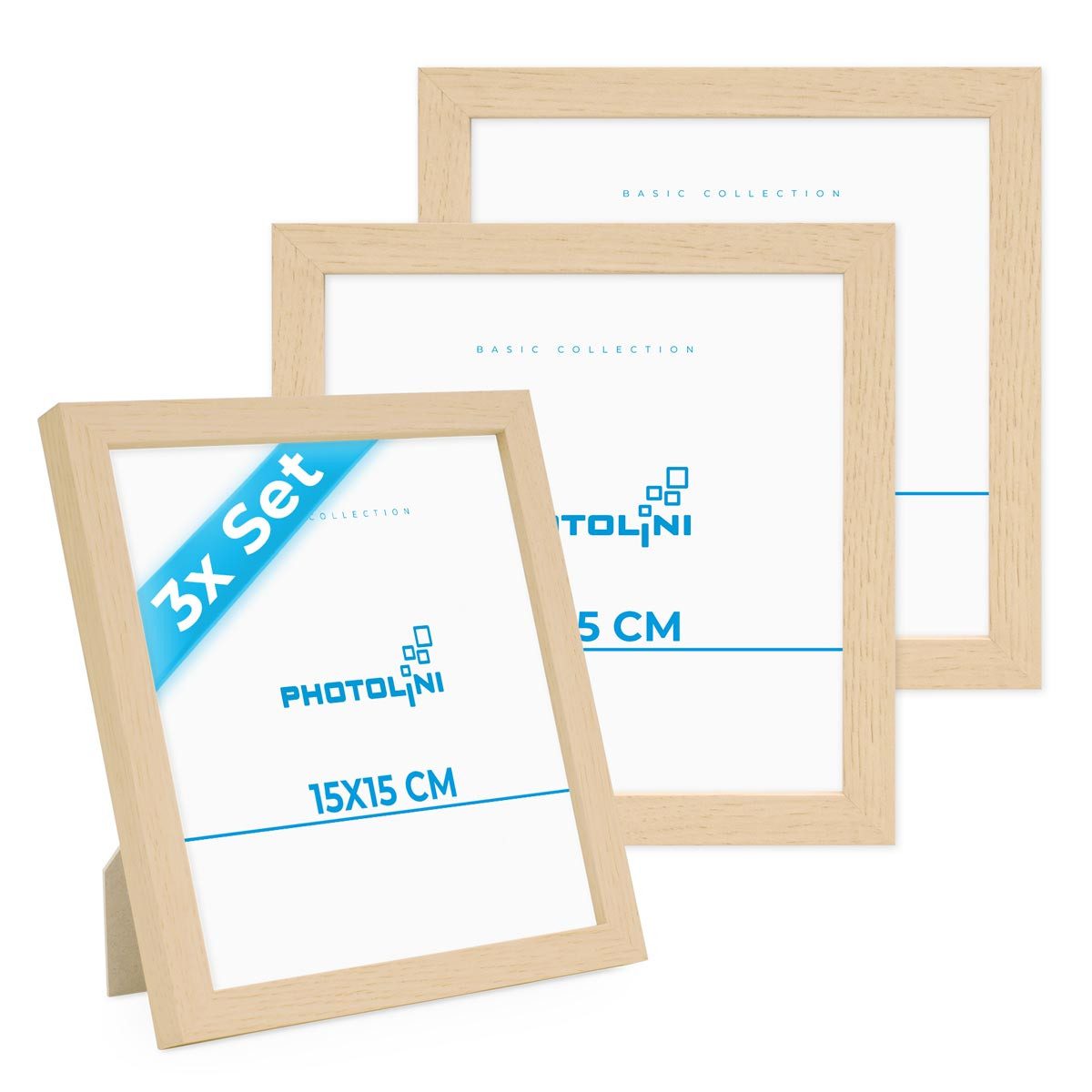 PHOTOLINI Bilderrahmen 3er Set, stabiles MDF-Holz, mit Acrylglas, extra Zub günstig online kaufen