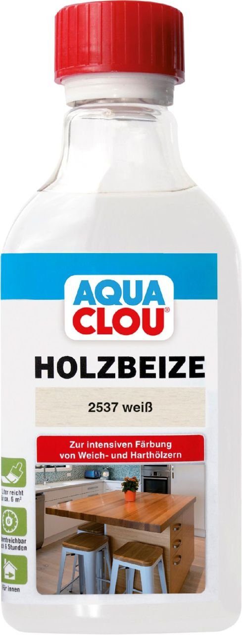 Clou Holzbeize Holzbeize Aqua ml weiß 250 Aqua Clou