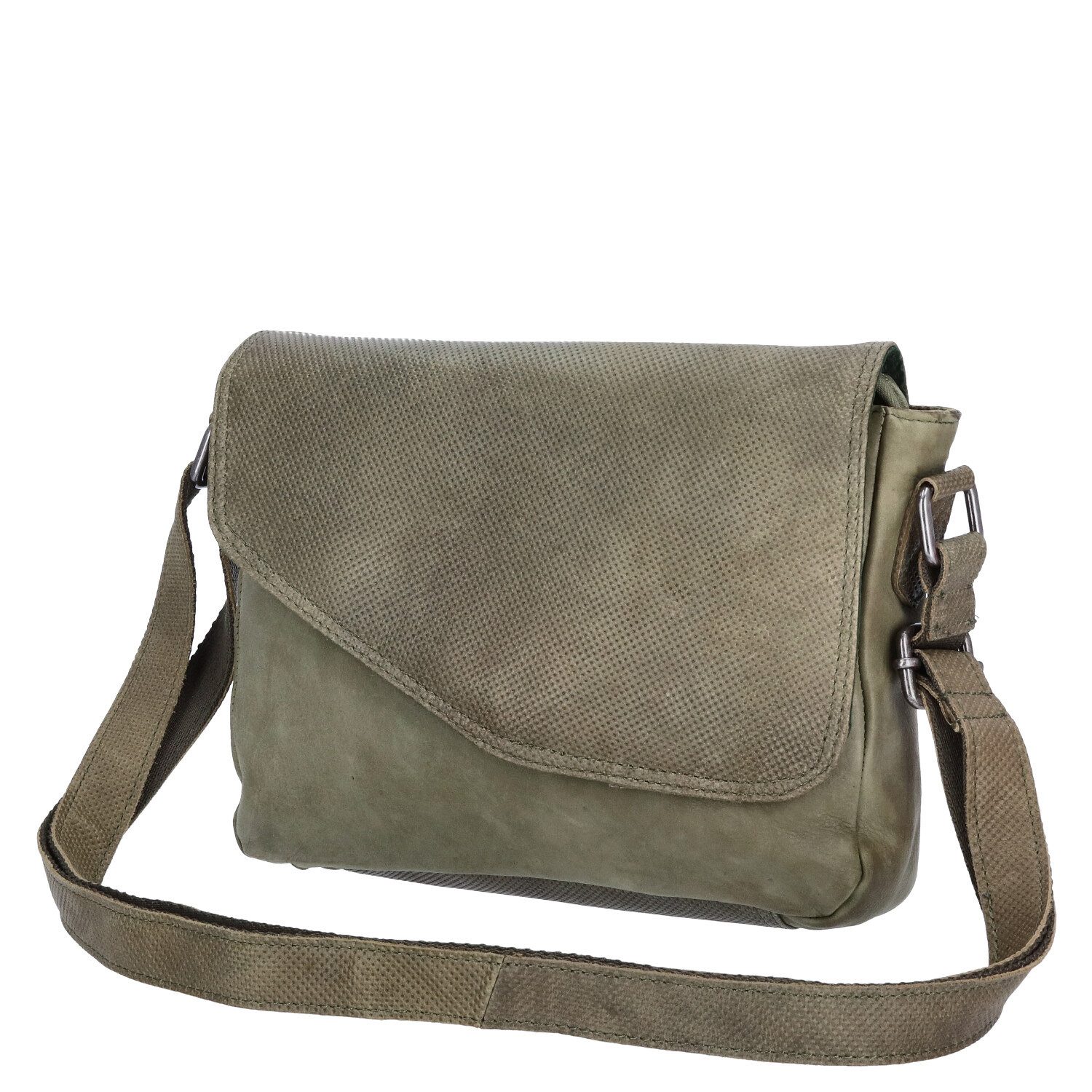 Umhängetasche The Skandinavian Brand Damen Leder Umhängetasche Green