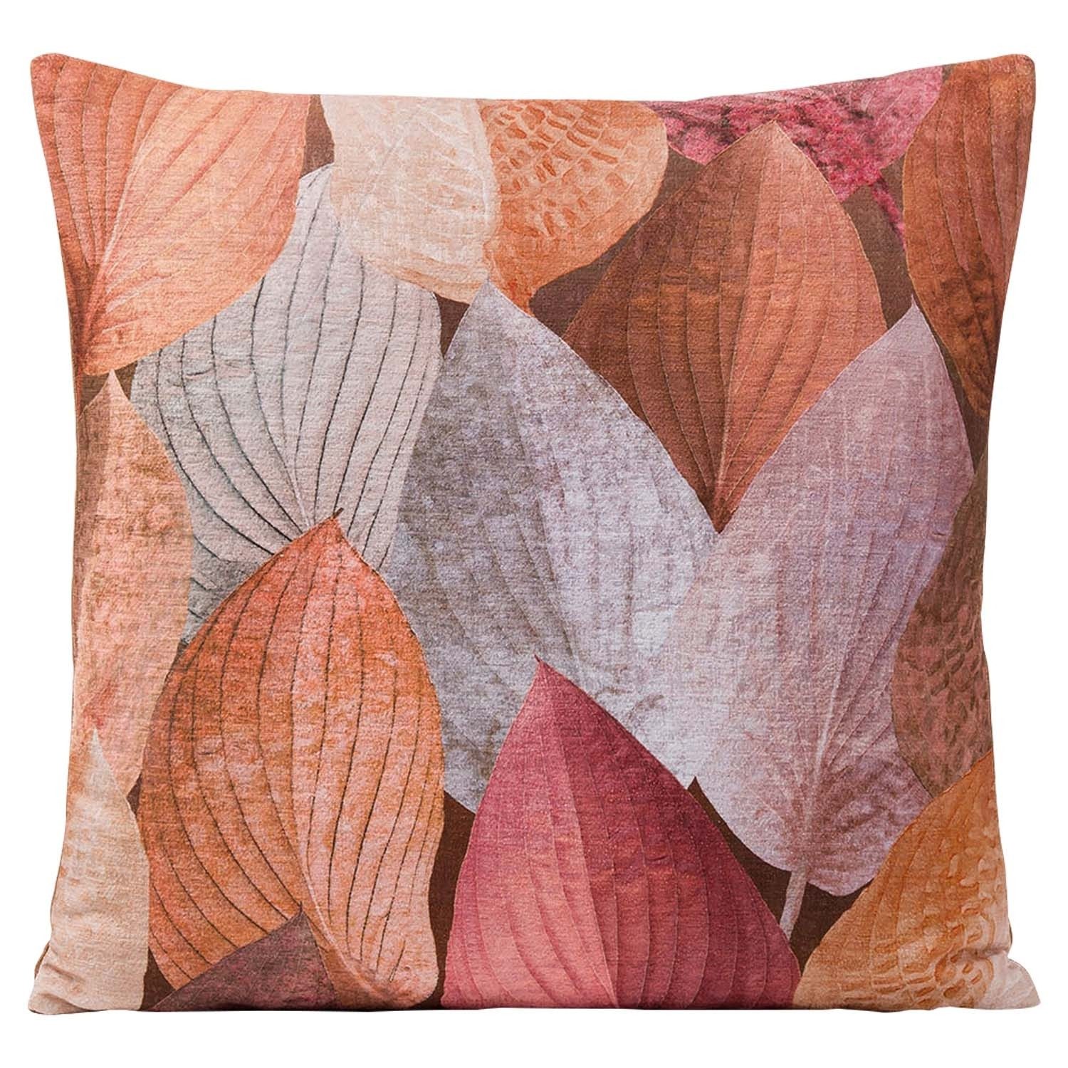 Gözze Kissenhülle VAPIANO, Zimtfarben, Polyester, Blättermotiv, (1 Stück), 45 x 45 cm, mit Reißverschluss