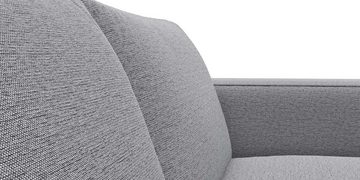 FLEXLUX 2-Sitzer Fiore, breite Armlehnen, Kaltschaum, Füße Alu+ Eiche
