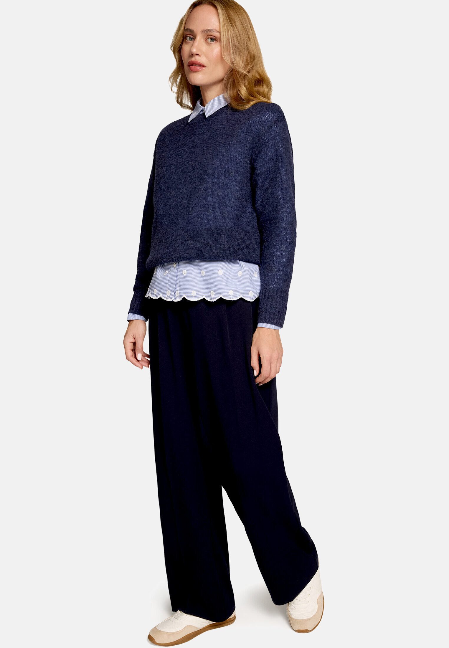 Zero Stoffhose Damen mit Bindeband 32 Inch Bindedetail