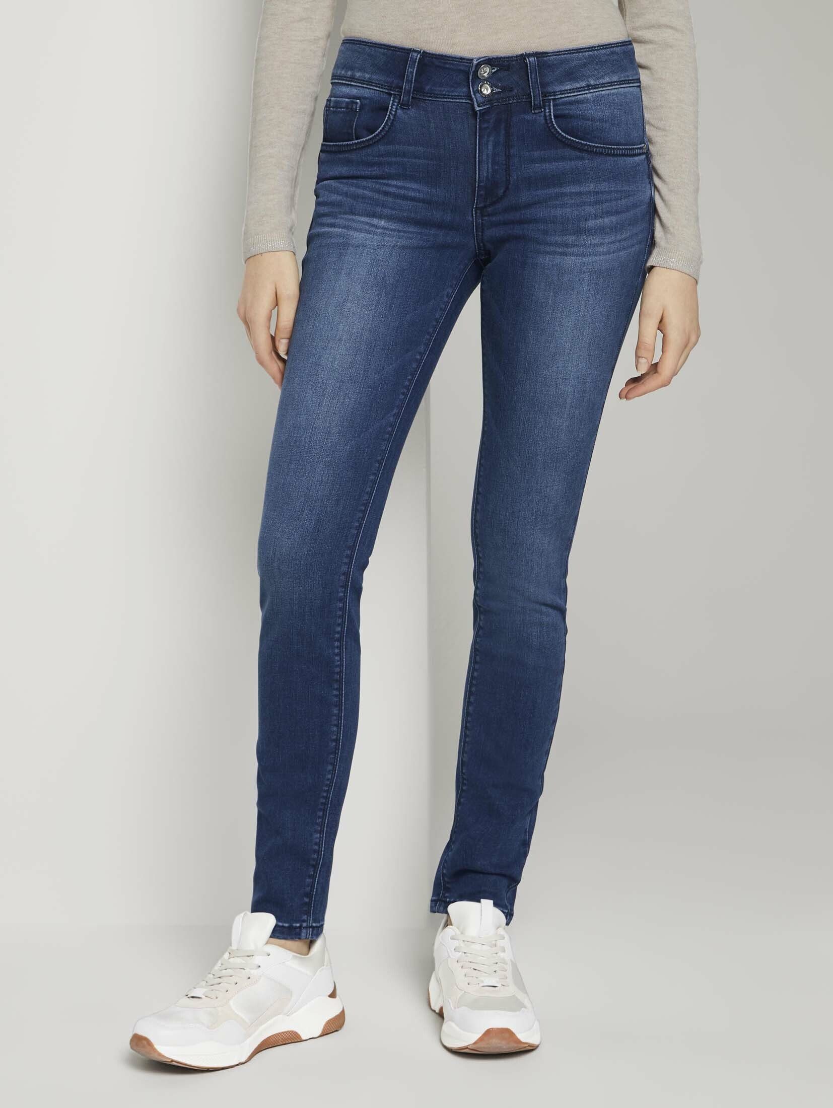 TOM TAILOR Skinny-fit-Jeans Alexa Skinny Jeans dark stone wash denim