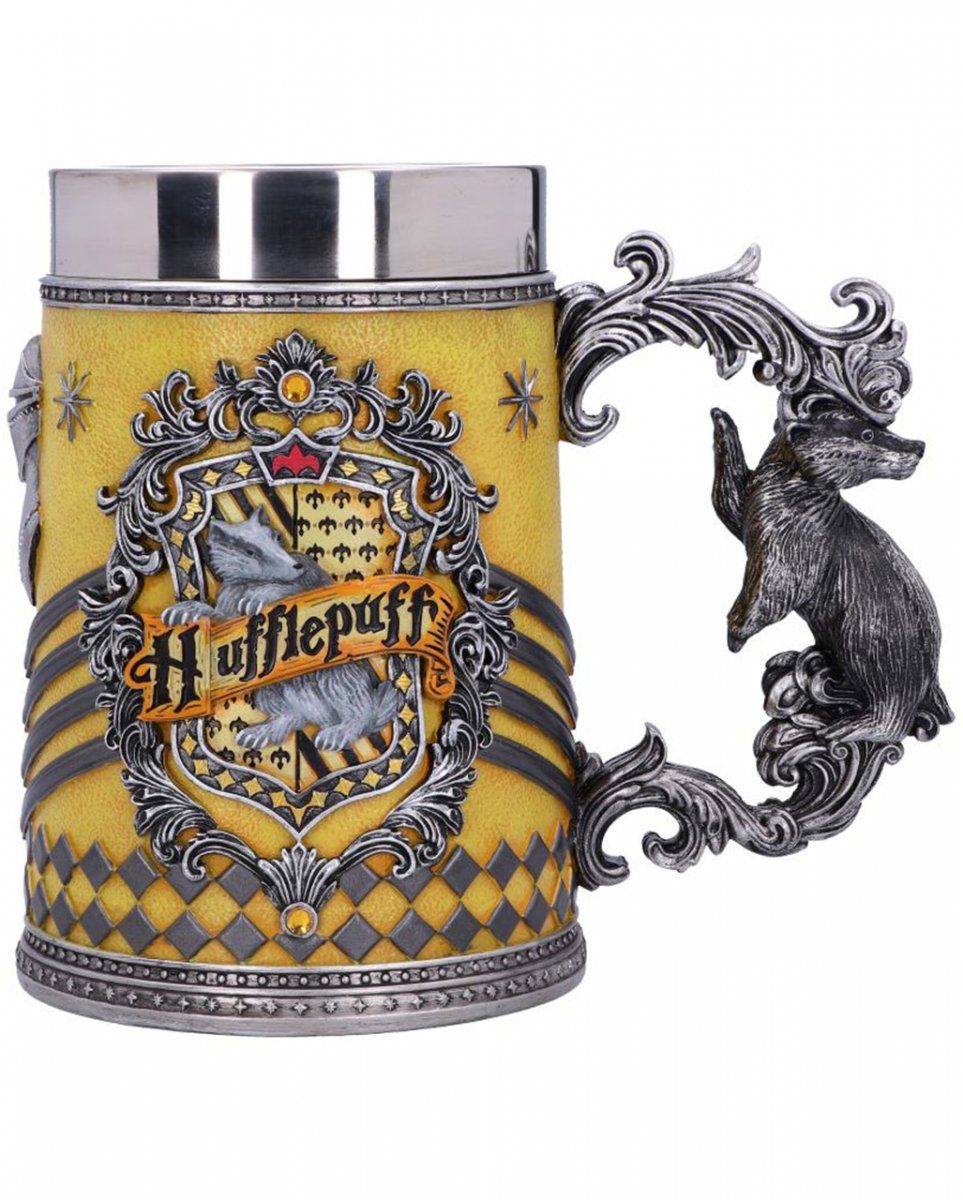 Horror-Shop Geschirr-Set Harry Potter Hufflepuff Krug für Sammler von Harry, Polyresin / Edelstahl