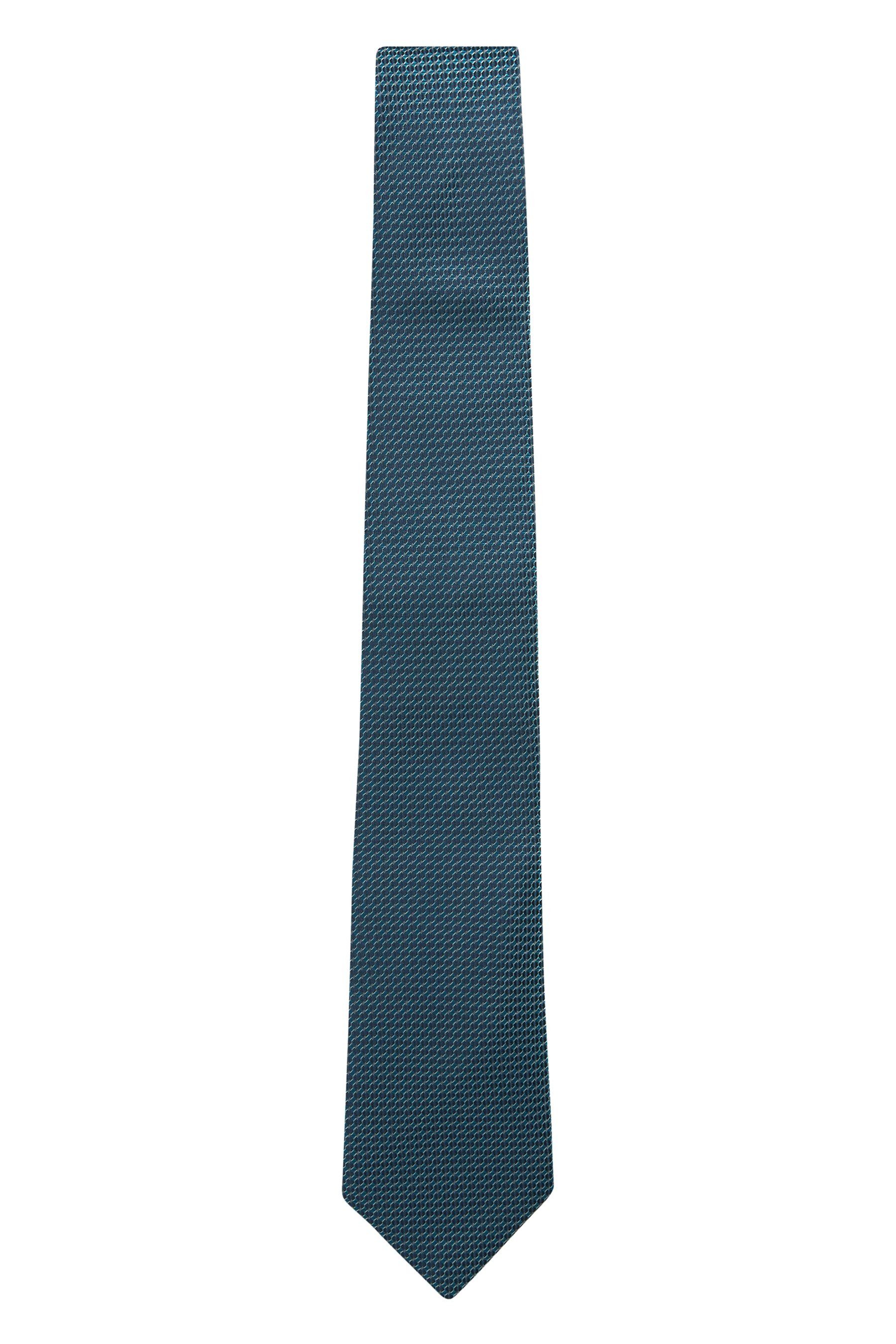 Einstecktuch Blue/Yellow Next und in Gold Signature-Krawatte Krawatte Floral Made Italy (2-St)