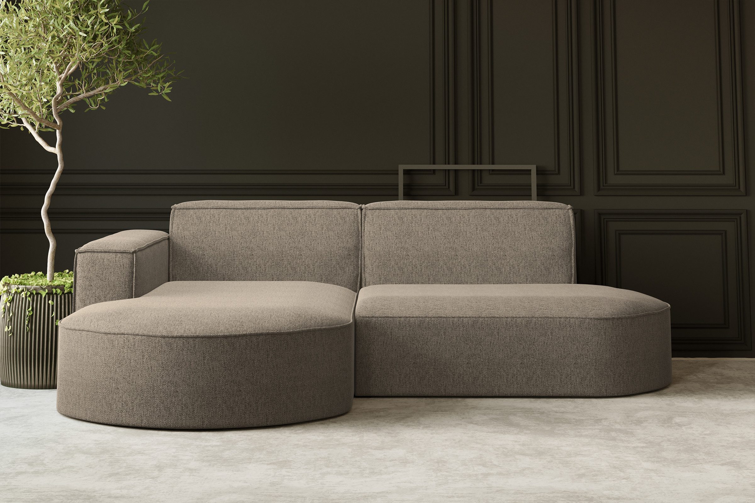 Kaiser Möbel Ecksofa Designer MODENA STUDIO L stoff Poso, Verita, Quelle, S günstig online kaufen