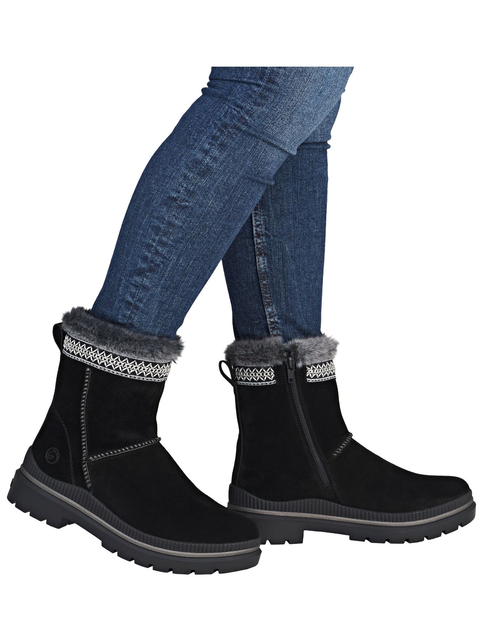 Remonte Remonte Stiefelette Veloursleder Stiefelette
