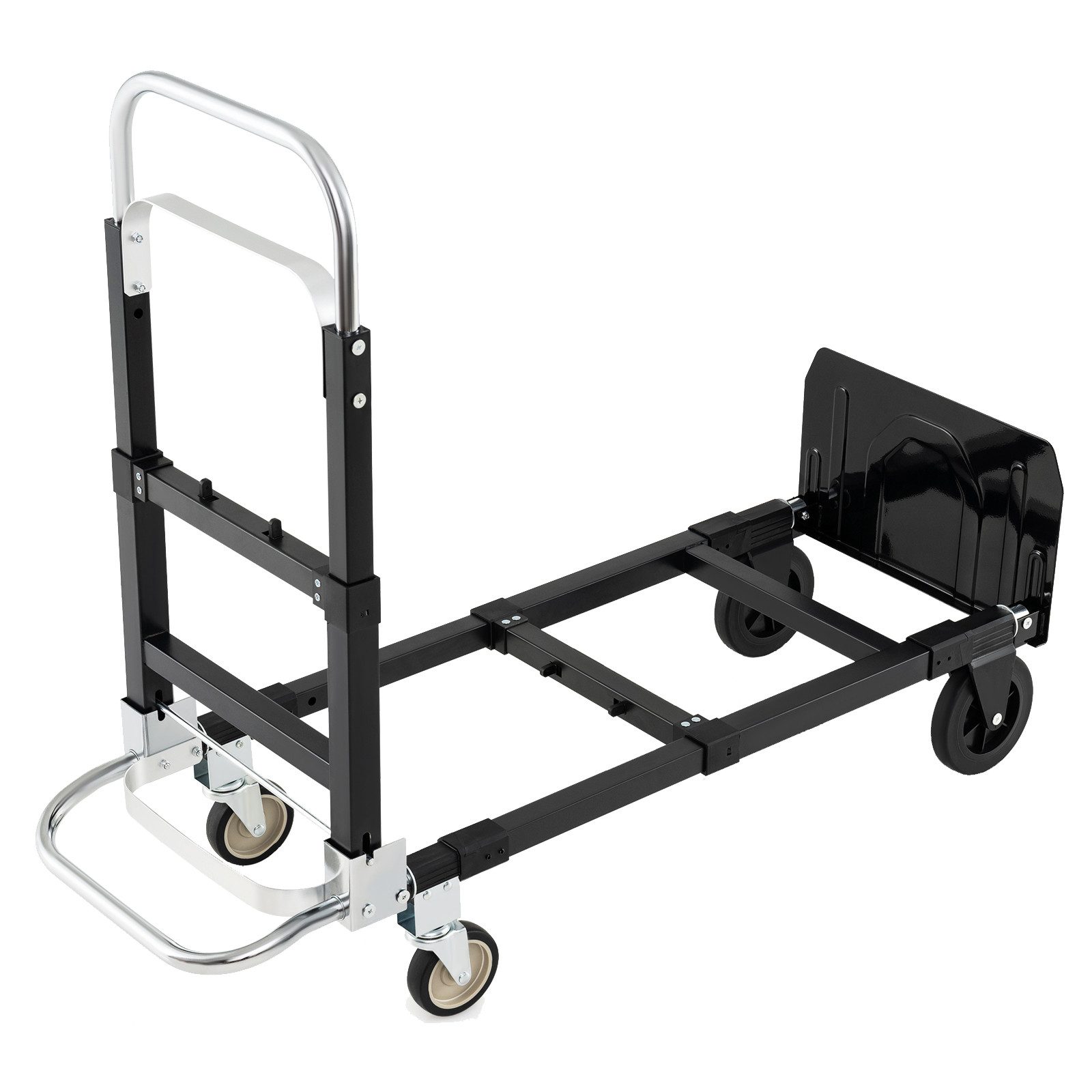 COSTWAY Transportkarren, 3-in-1 klappbarer Handwagen mit ausziehbarem Griff