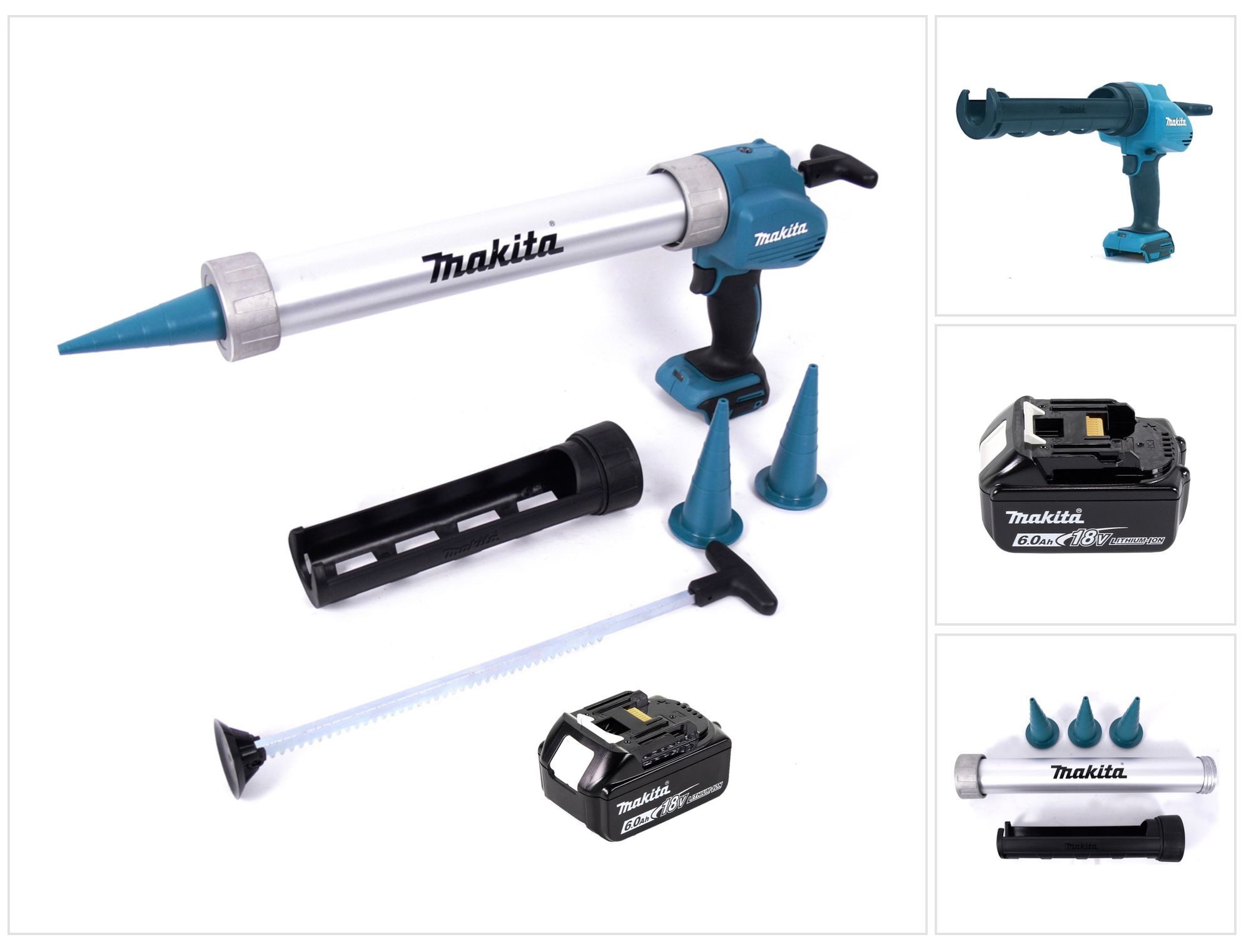 Makita Akku-Kartuschenpistole DCG 180 G1X 18 V 300 / 600 ml + 1x Akku 6,0 Ah - ohne Ladegerät