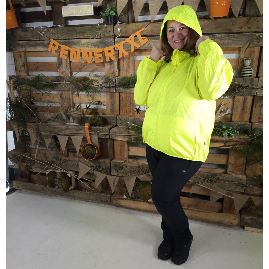 RennerXXL Regenjacke Damen Ultraleicht & Wasserdicht - Packsack - Große Größen 46-56 verstaubare Kapuze, Packsack, Rückenventilation, ultraleicht
