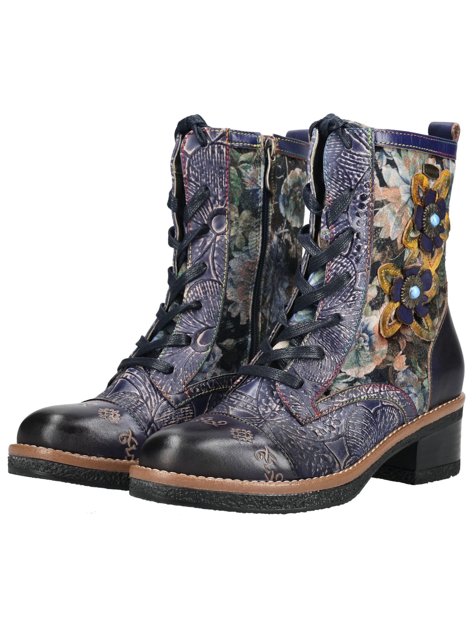 LAURA VITA LAURA VITA Stiefelette Leder/Textil Schnürstiefelette – Bild 4 von 5
