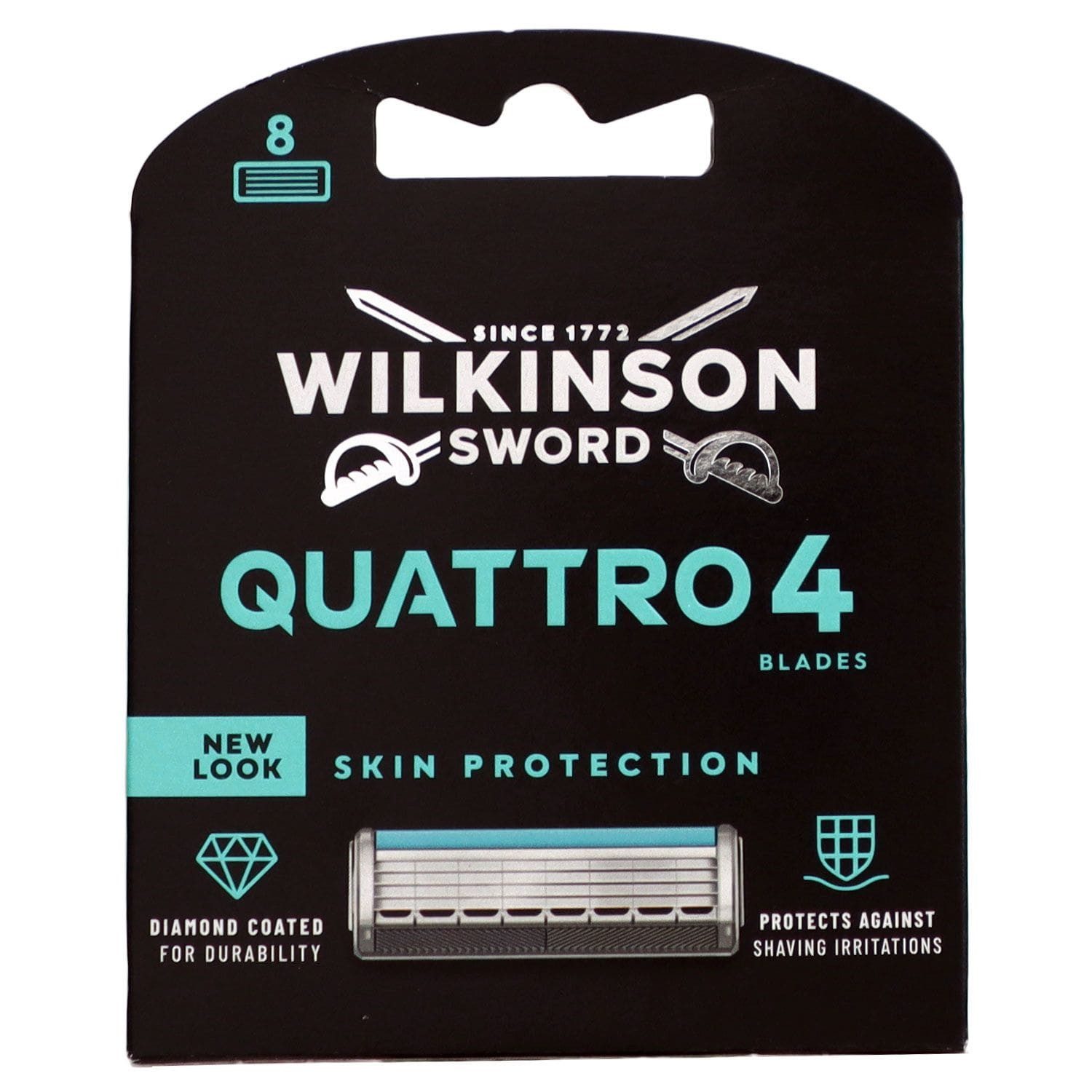 Wilkinson Rasierklingen Sword Quattro Titanium Sensitive Rasierklingen 8 Stück