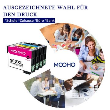 MOOHO 5pk Ersatz für EPSON 502XL 502 XL XP-5100 XP-5105 XP-5115 Tintenpatrone (0-tlg)