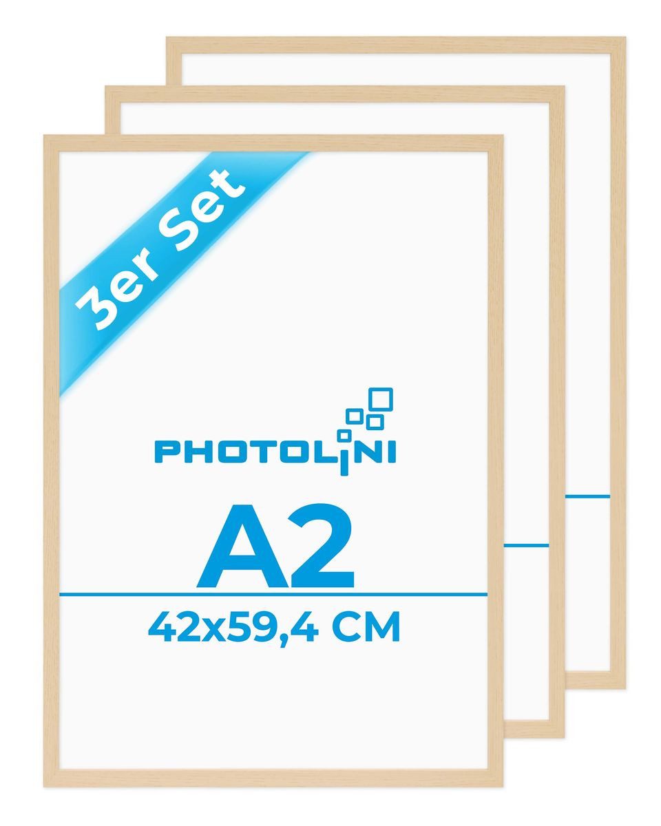 PHOTOLINI Bilderrahmen 3er Set 42x60 cm / A2 Poster-Rahmen, zum Aufhängen, günstig online kaufen