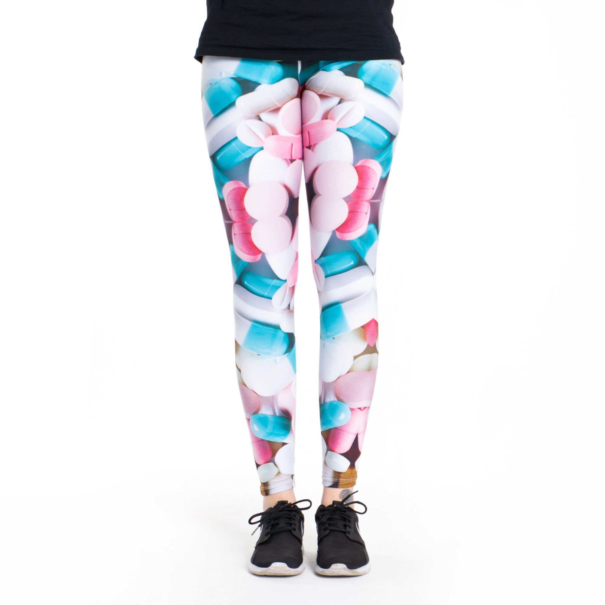 cosey Leggings Motiv-Leggings (Einheitsgröße) - Design Pillen (auffällige M günstig online kaufen