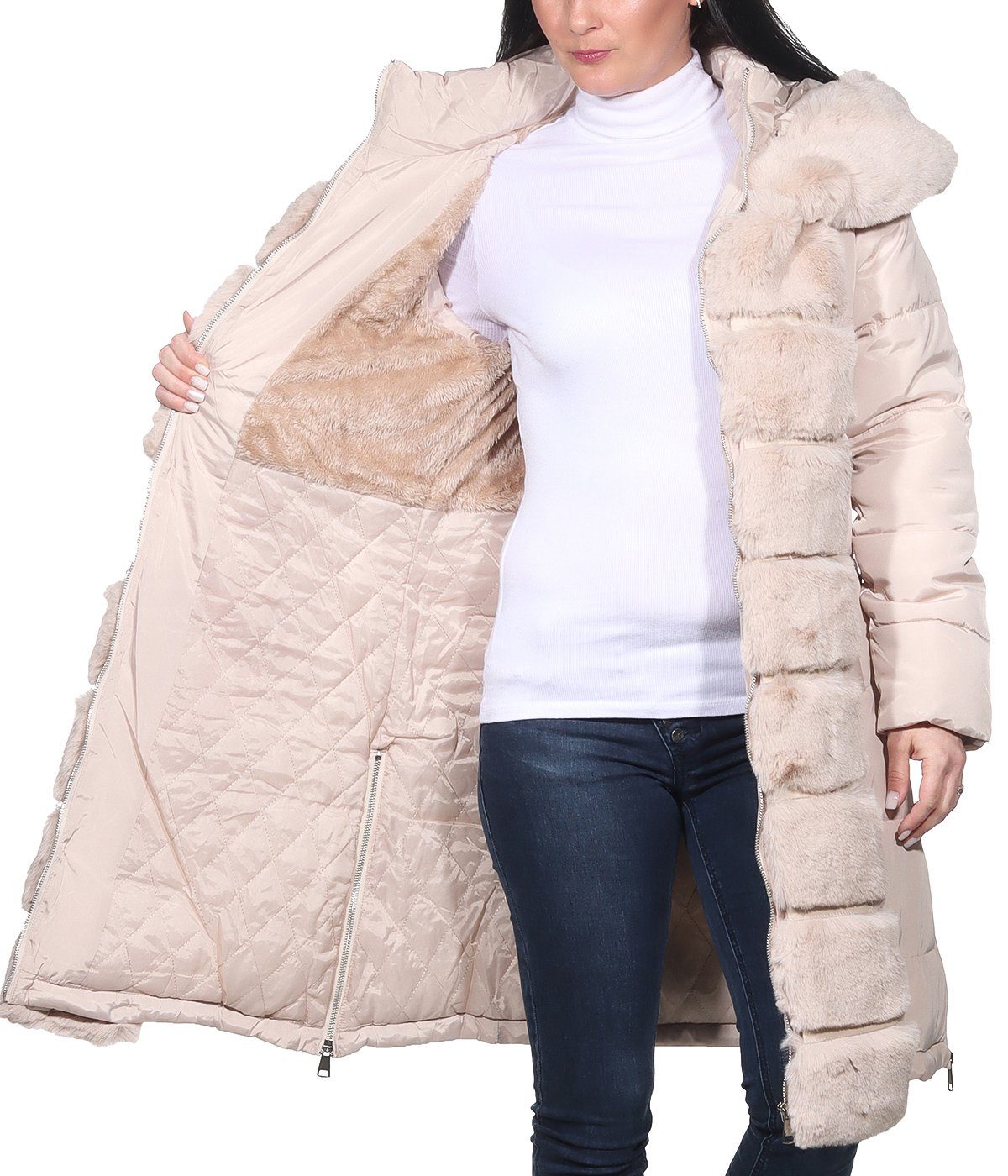 Aurela Damenmode Wintermantel Warmer Wintermantel für günstig online kaufen