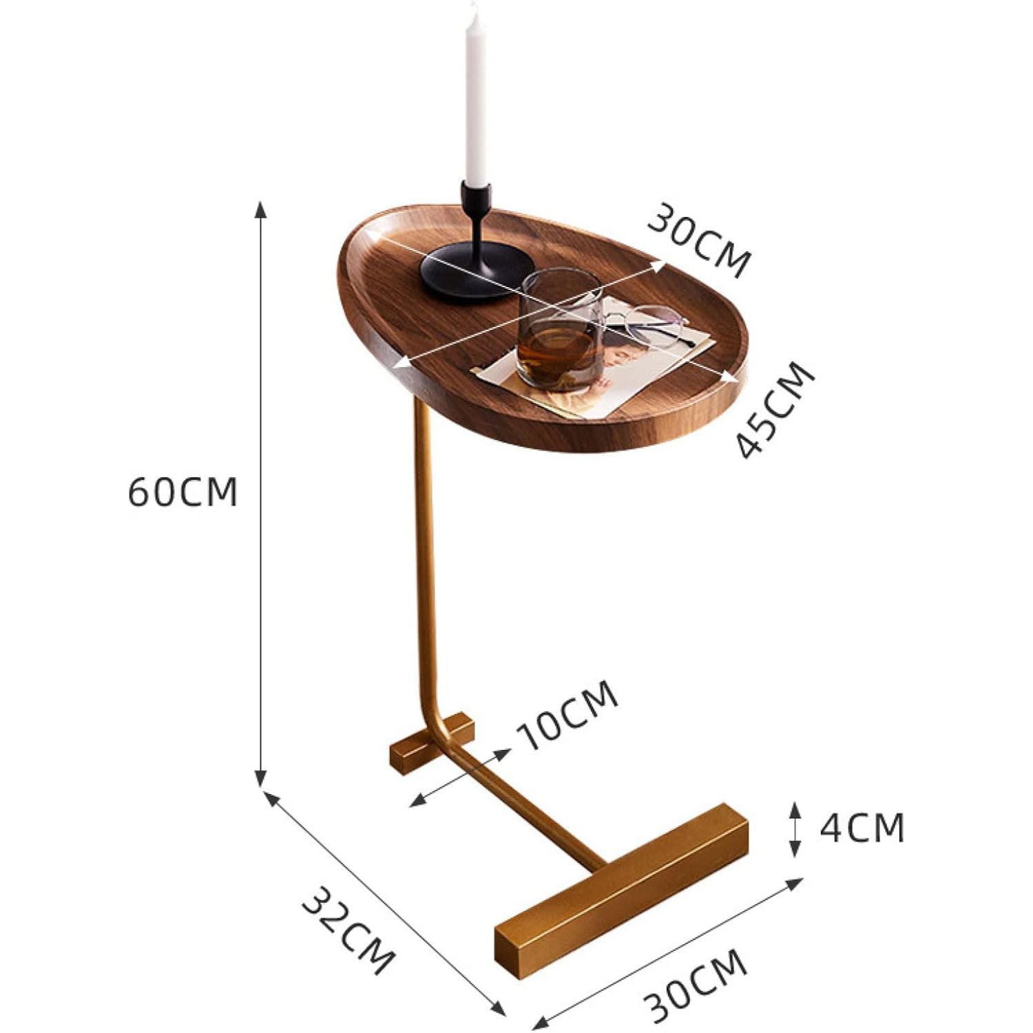 HEYHIPPO Beistelltisch C-Beistelltisch mit Holzplatte und Metallgestell, So günstig online kaufen