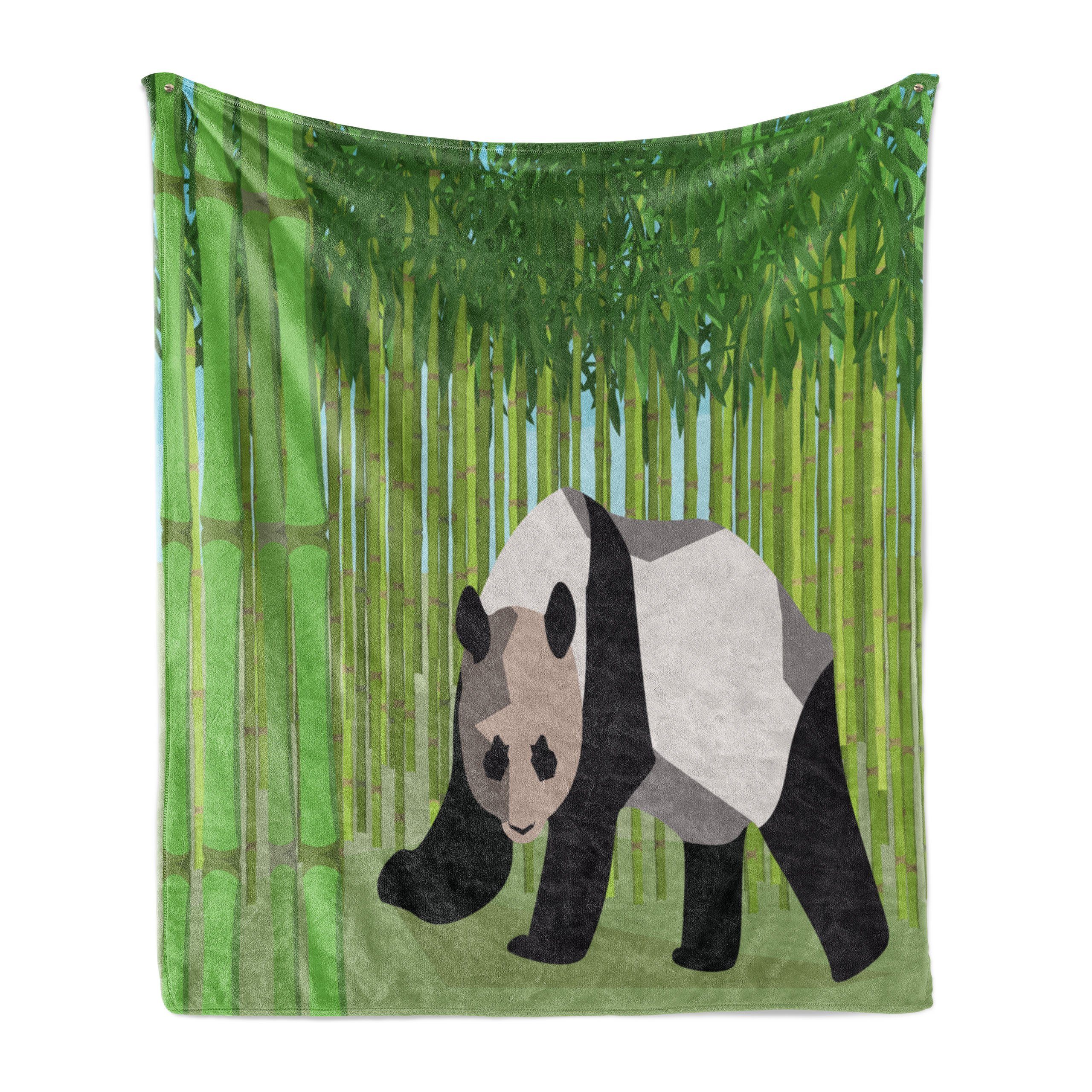 Wohndecke Bambus und Plüsch Panda den Gemütlicher Geometrischer für Wald Außenbereich, Abakuhaus, Innen-