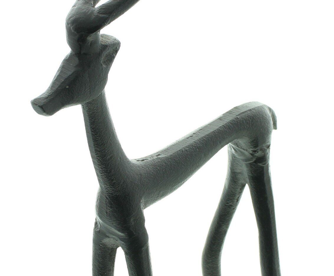 Home-trends24.de Dekofigur Hirsch Deko Figur Schwarz Groß Figuren Herbst Winter 39 H – Bild 4 von 4