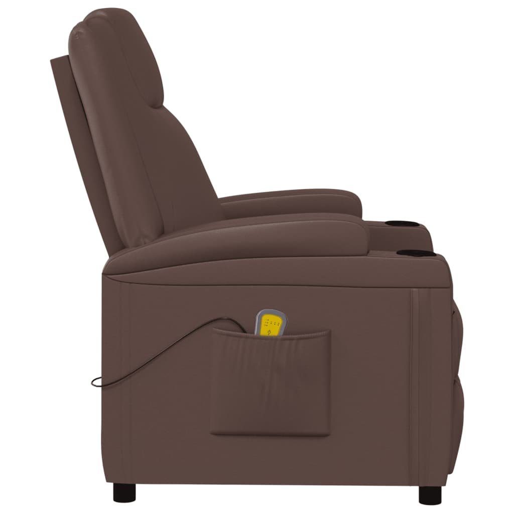 Braun ergonomisch Relaxsessel,hoher Sitzkomfort, Massagesessel geformt, DOTMALL Kunstleder