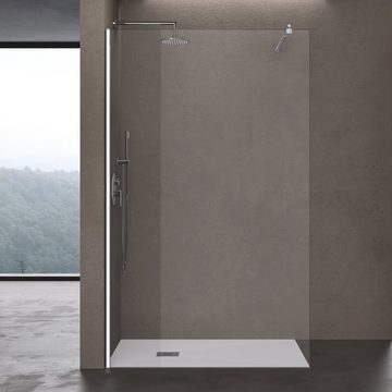 doporro Walk-in-Dusche Duschabtrennung Bremen Walk-In Dusche mit Stabilisator Klarglas, Einscheibensicherheitsglas