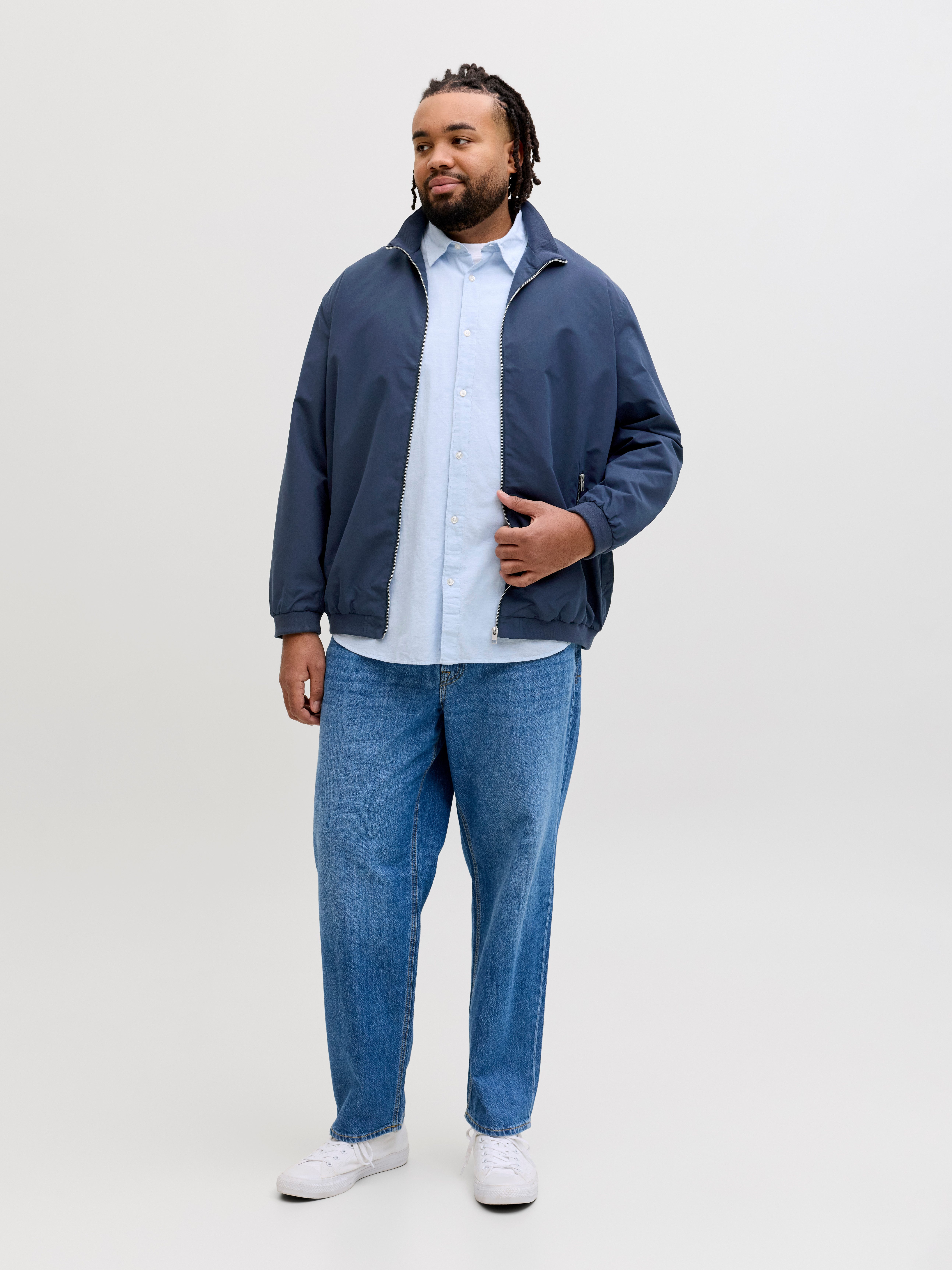 Jack & Jones PlusSize Blouson JJERUSH HARRINGTON BOMBER NOOS PLS Kunstfaser, regular fit