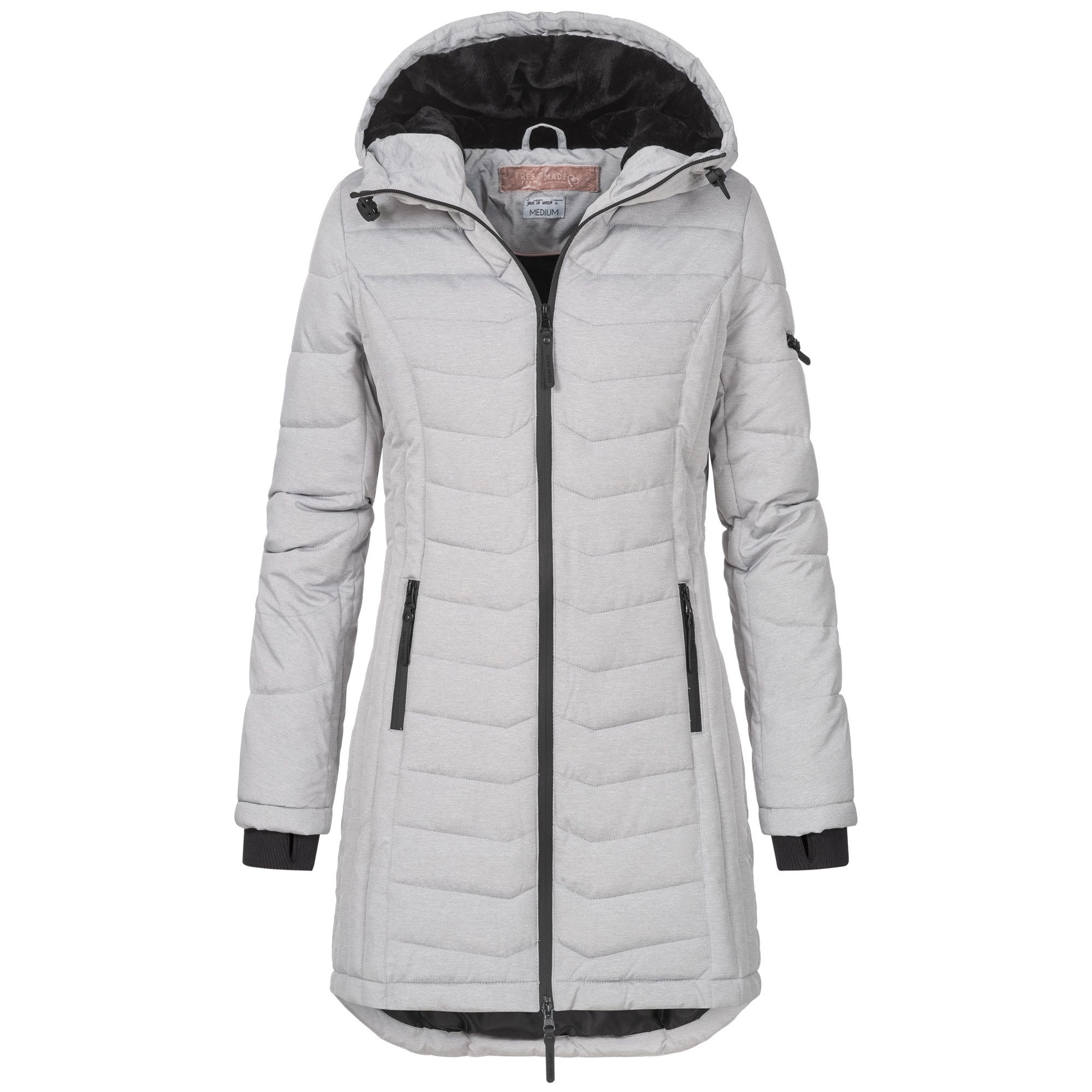 SUBLEVEL Steppjacke Damen Mantel mit Kapuze günstig online kaufen