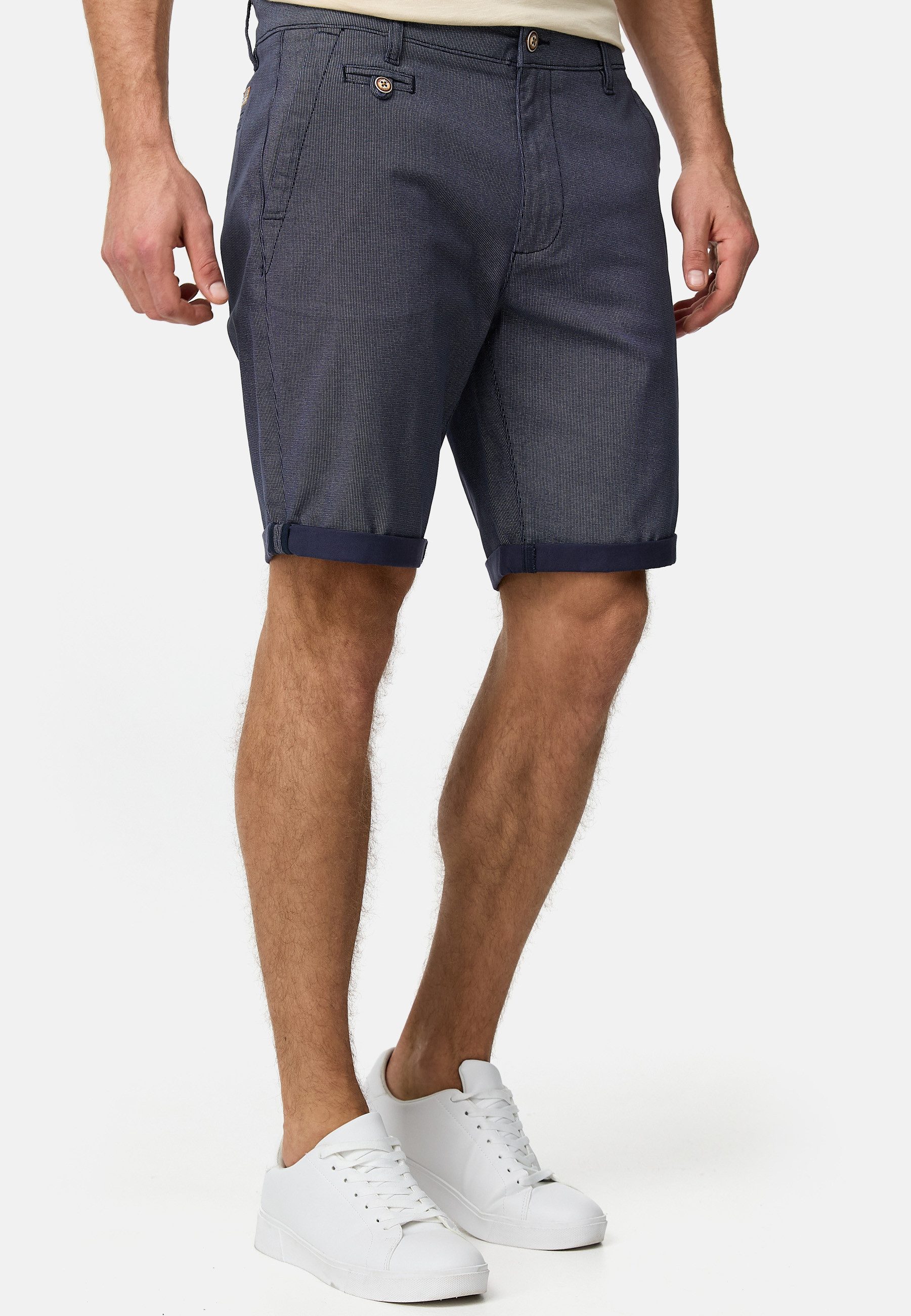 Indicode Chinoshorts Herren Cuba Chino Shorts Herrenshorts aus Baumwollgemisch