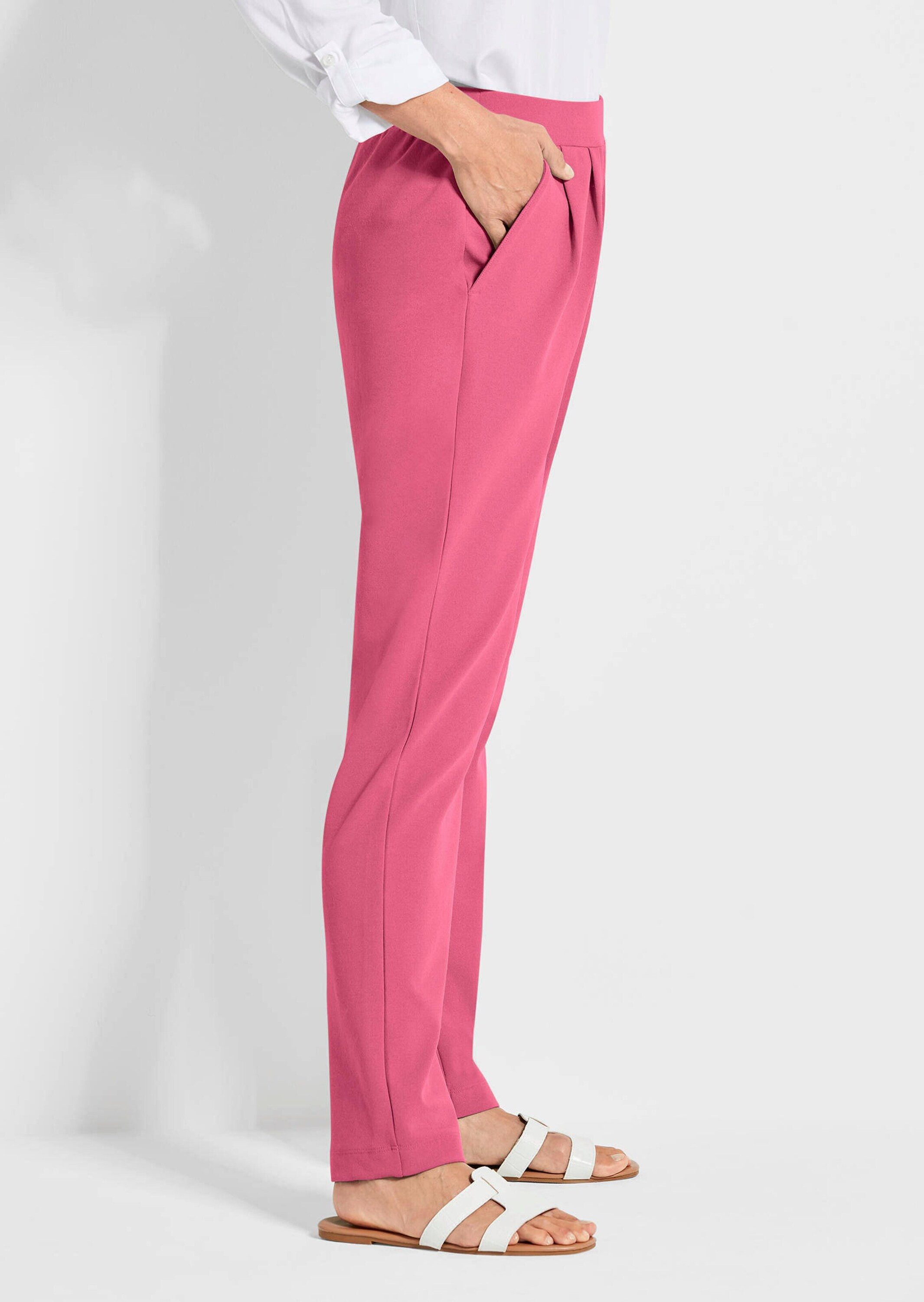 GOLDNER Schlupfhose Businesshose SARA mit Komfortbund Krepphose mit elastischem Bund, Taschen, Bundfalten