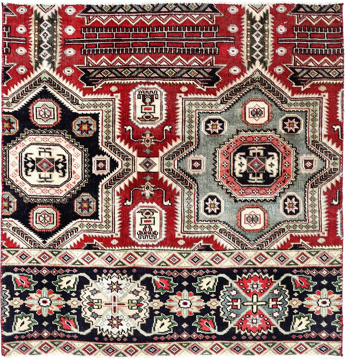 Carpet Avenue Teppich Tabriz Tabatabai Patina (Teppichausschnitt) 116x114, Rechteck, Höhe: 8 mm
