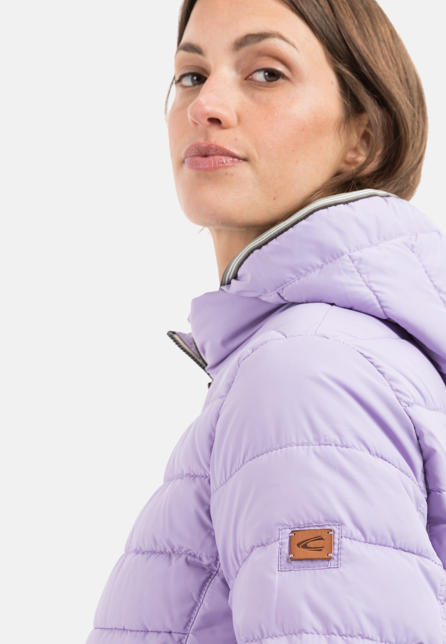 camel active Steppjacke aus Polyester Lila recyceltem