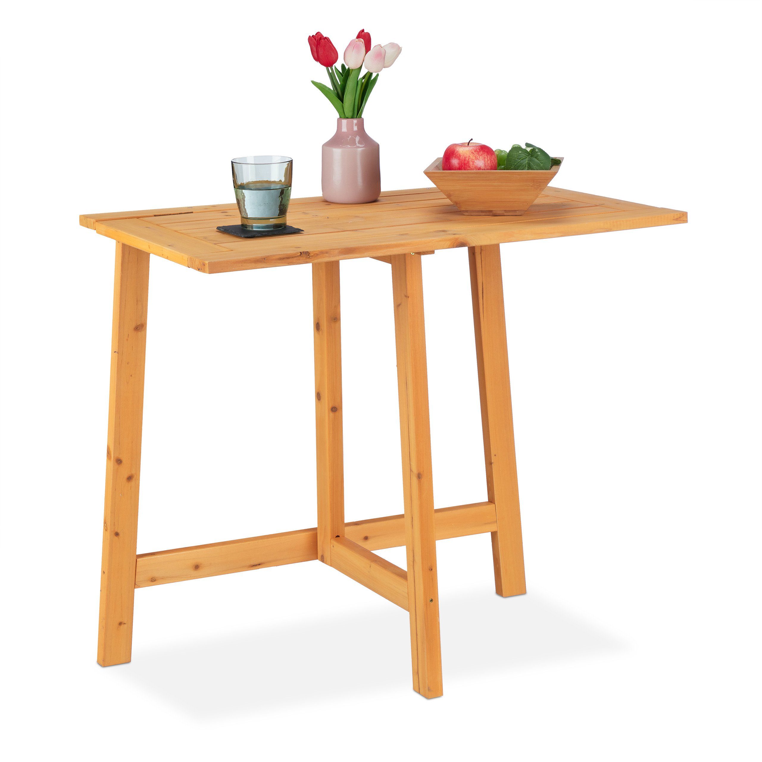 relaxdays Klapptisch Rechteckiger Klapptisch aus Holz (1-St)