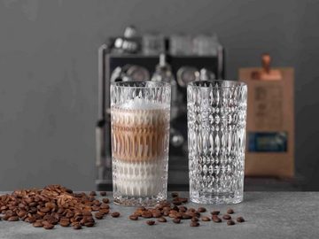Nachtmann Latte-Macchiato-Glas Ethno Barista Latte Macchiato Gläser 434 ml, Glas
