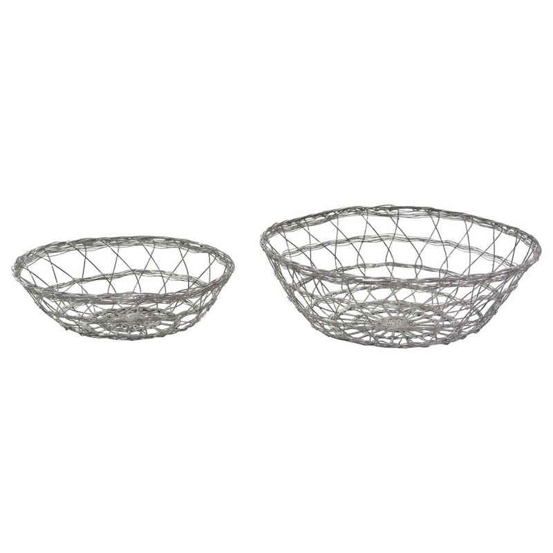 EXNER Dekokorb KorbSet/2 WIRE, Metall, 20,5x20,5x5 cm, 25,5x25,5x7 cm