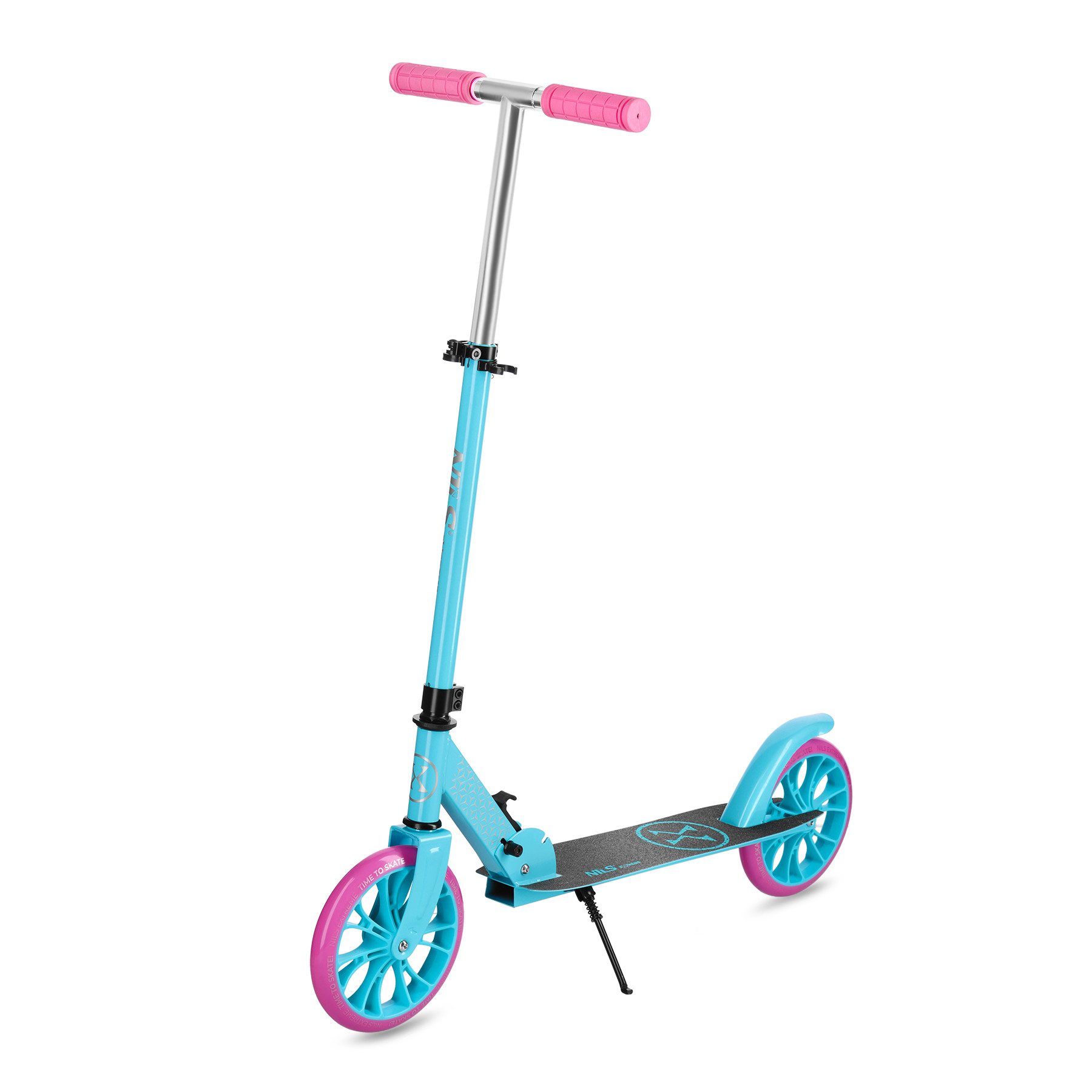 Tretroller Scooter Cityroller Kickroller XL Rollen blau rosa