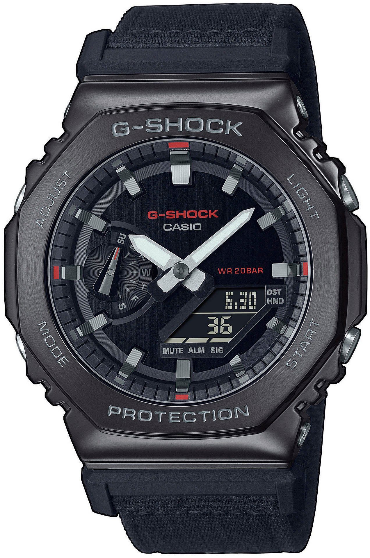 CASIO G-SHOCK Chronograph GM-2100-1AER, Quarzuhr,Armbanduhr,Herrenuhr,digital, bis 20 bar wasserd.Resinarmband