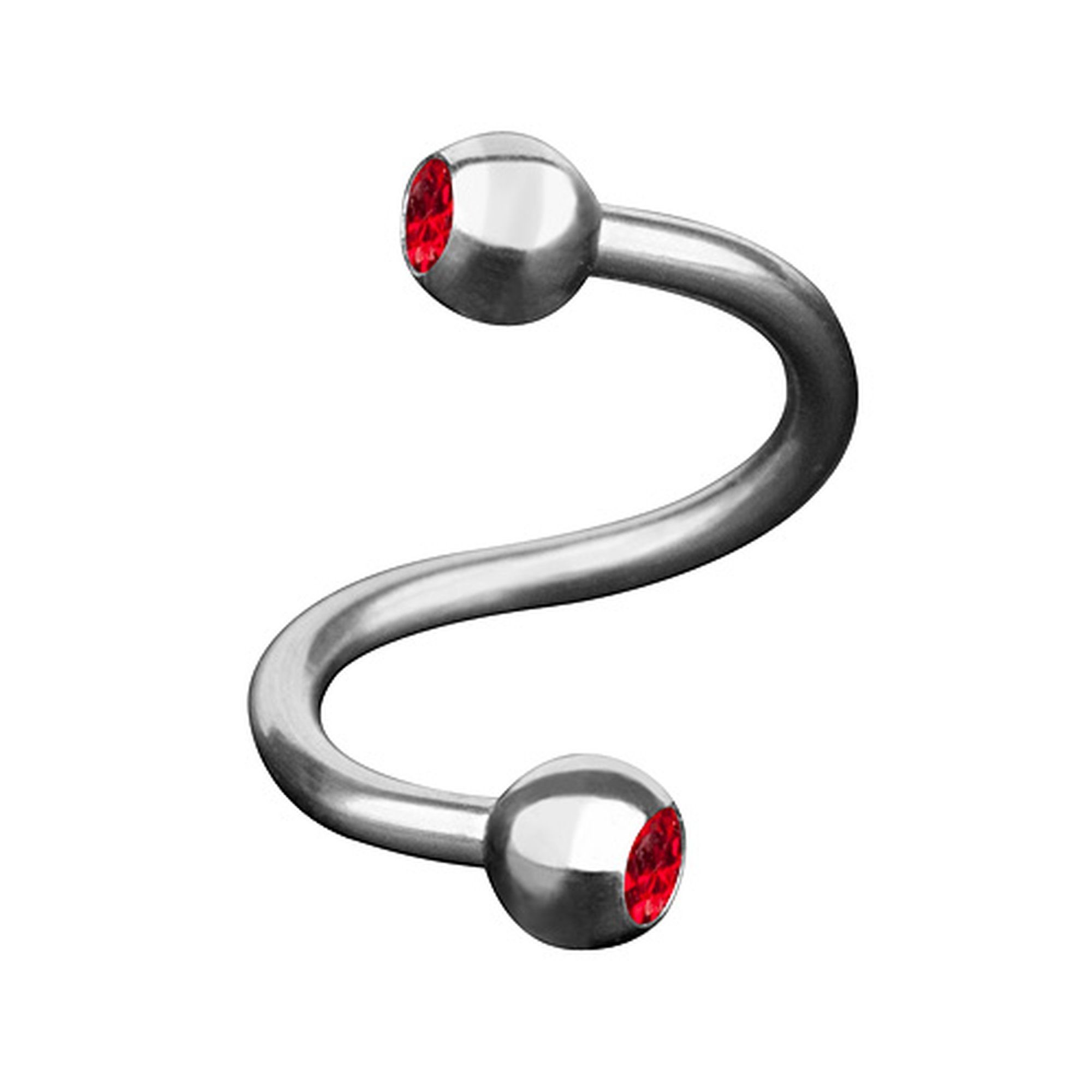 Taffstyle PiercingSet »Piercing SpiraleTwist mit Doppel Kristall Kugel«, Piercings