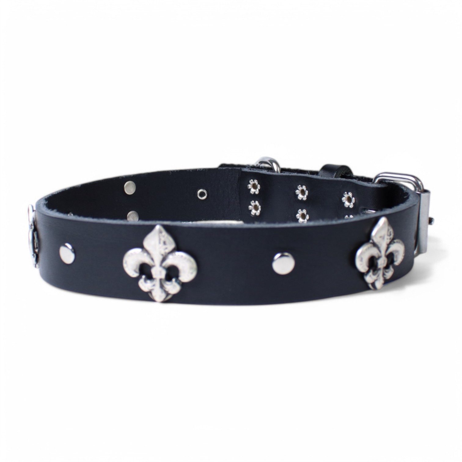FRONHOFER Hunde-Halsband 18860, Echtleder, Hundehalsband aus Vollrindleder, elegant, bruchsichere Schnalle