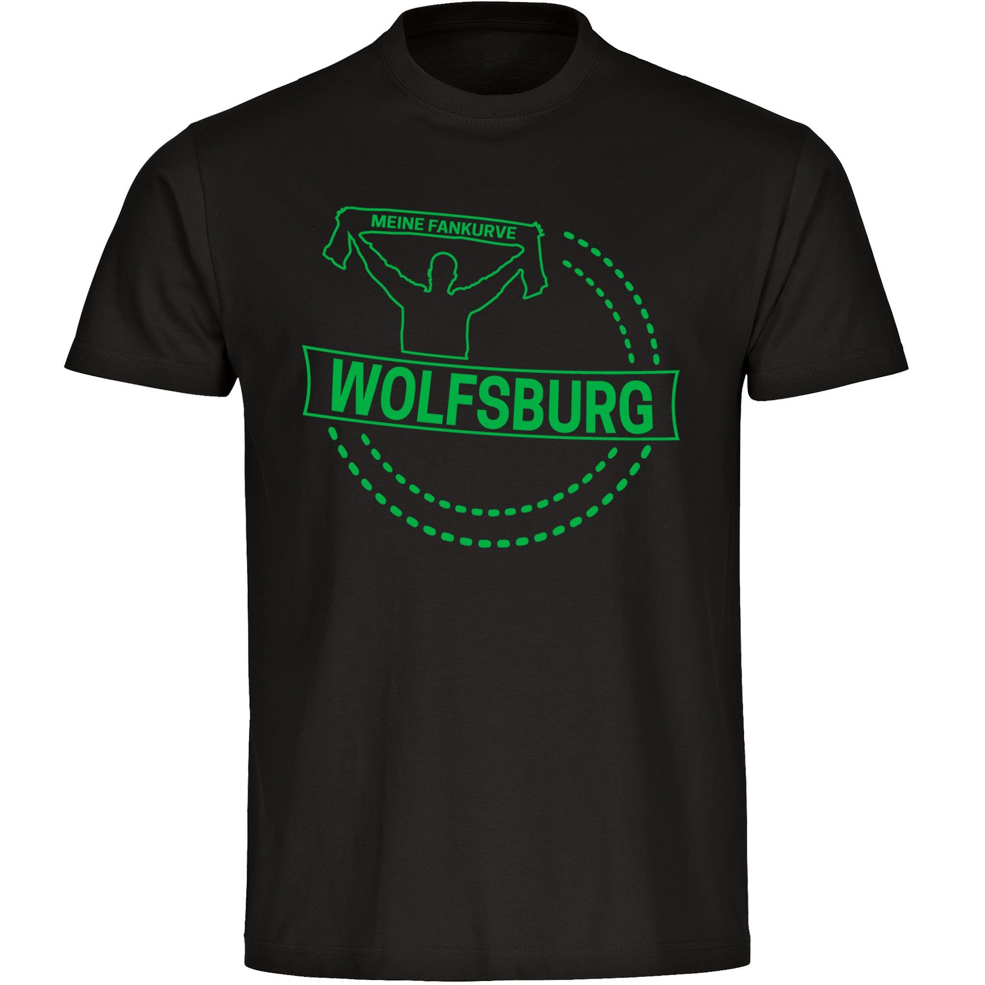 multifanshop T-Shirt Kinder Wolfsburg - Meine Fankurve - Boy Girl