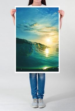 Sinus Art Poster Künstlerische Fotografie 60x90cm Poster Schwappende Meereswelle im Sonnenlicht