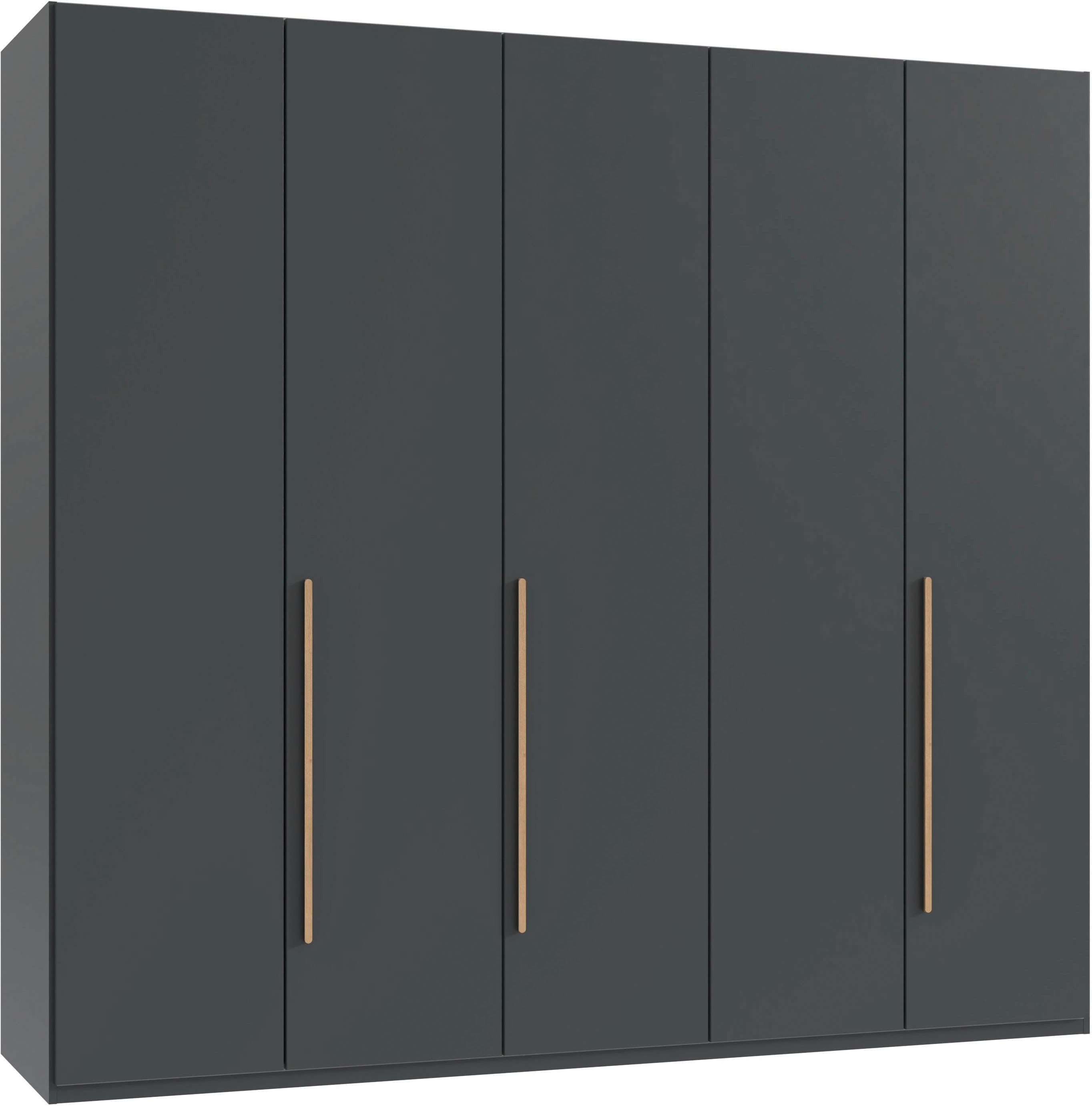 Wimex Drehtürenschrank Kleiderschrank London, in den Breiten 180cm, 225cm oder 270cm (mit verschiedenen Griffen in goldfarben, silberfarben oder schwarz) wahlweise mit Basic- oder Premium-Ausstattung erhältlich