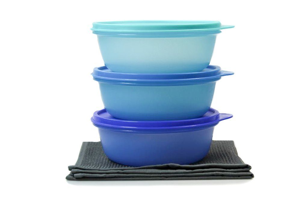 TUPPERWARE Back-Set TUPPERWARE Kühlschrank Hit-Parade 630ml dunkelblau+hellblau+ türkis