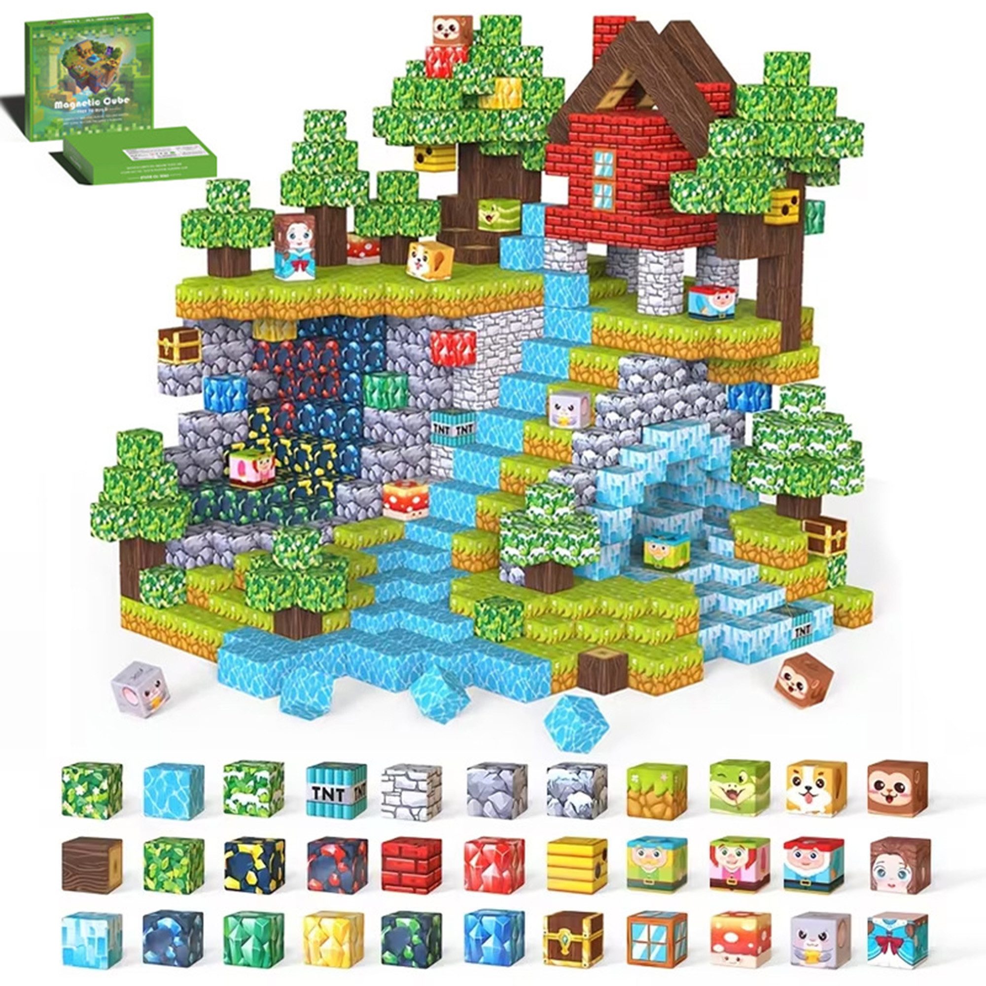 ibettertec Magnetische Bausteine,Magnetspielzeug,Magnetische Bauwelt Magnetspielbausteine, (Spar-Set, 1 St., 150-teiliges Magnetbaustein Reiseset, beliebig erweiterbar), kindersichere abgerundete Ecken,fördert Kreativität & MINT-Fähigkeiten