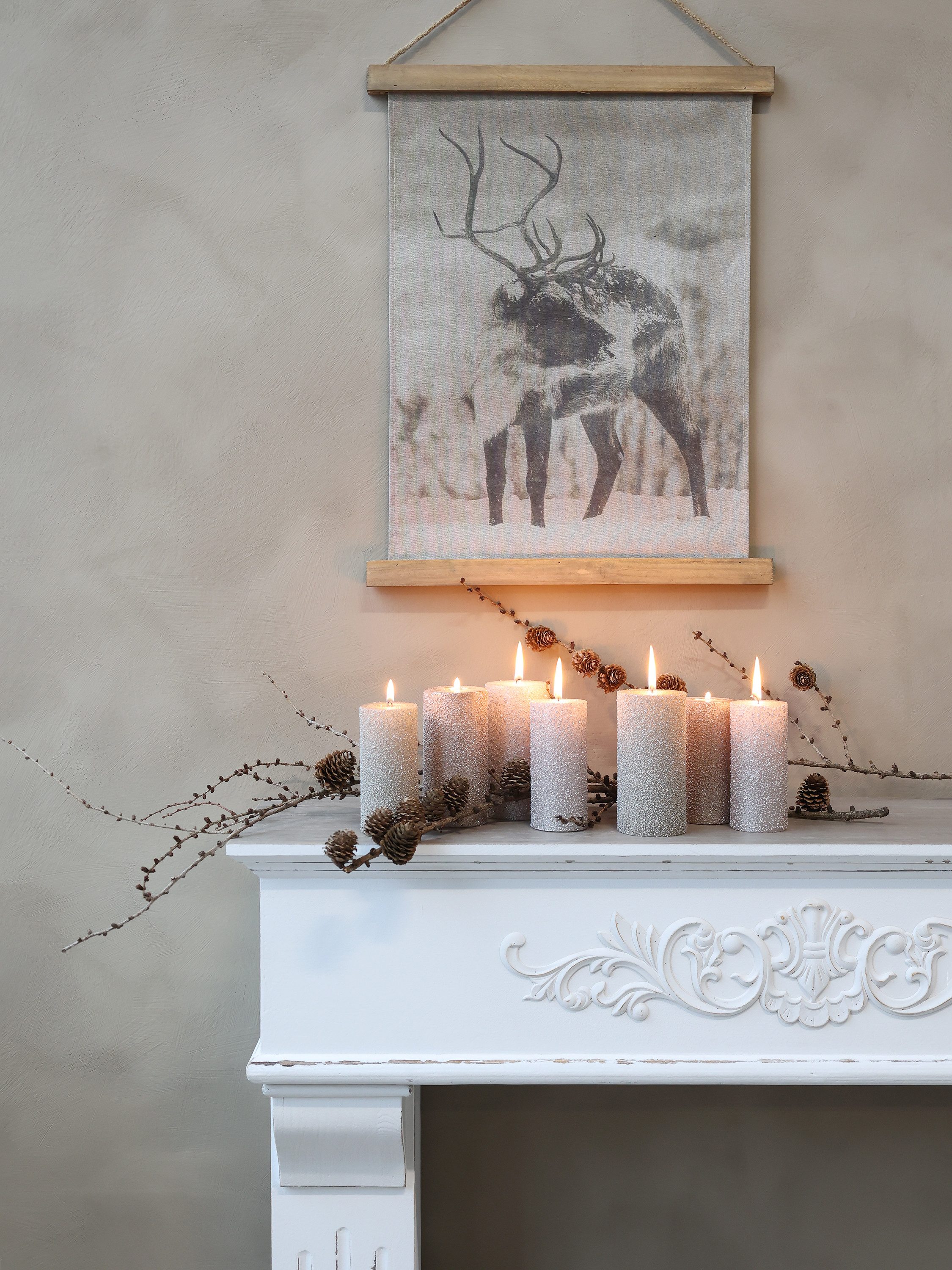 Chic Antique Leinwandbild Wandbild Leinwand mit Spruch Nesselstoff Holzrahmen 30x22cm Juteschnur, wunderschönes Design