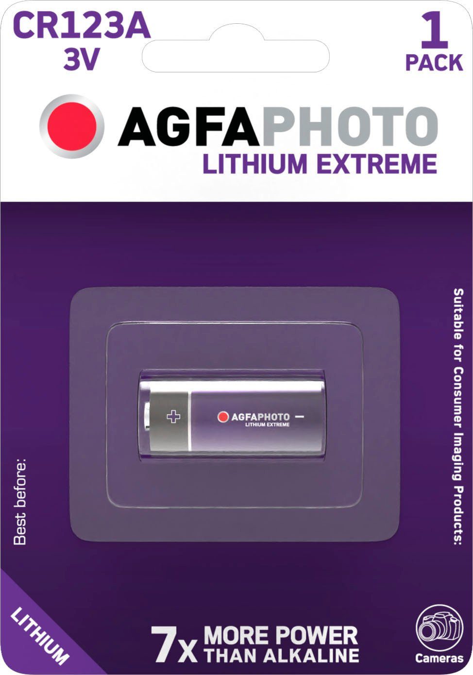 AgfaPhoto 1 Stck Lithium Photo Batterie, (3 V, 1 St)