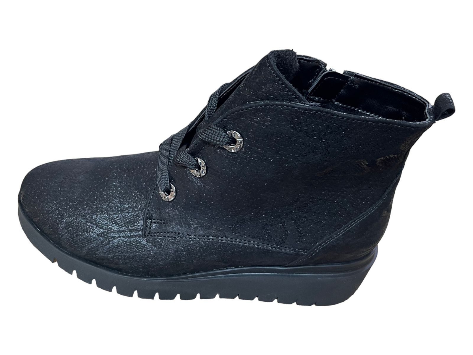 Waldläufer Waldläufer Damen Stiefelette H-Florenz 711801-159-001 Snak schwarz Stiefelette