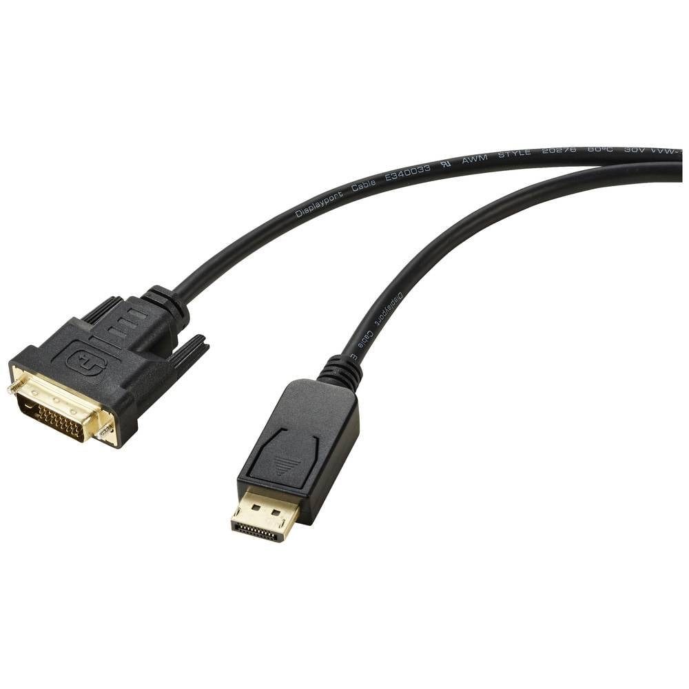 Renkforce DisplayPort auf DVI Adapterkabel 1.8 m RF-5771518 HDMI-Kabel, PVC-Mantel