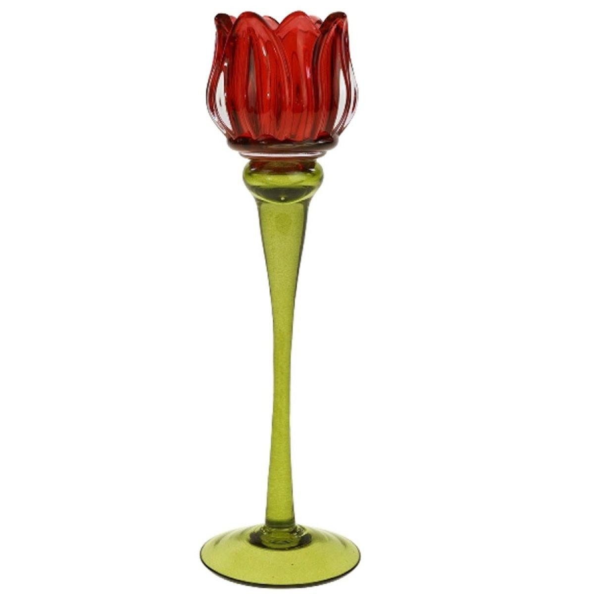 Werner Voß Kerzenhalter Kerzenleuchter Tulpe Rot (26cm)